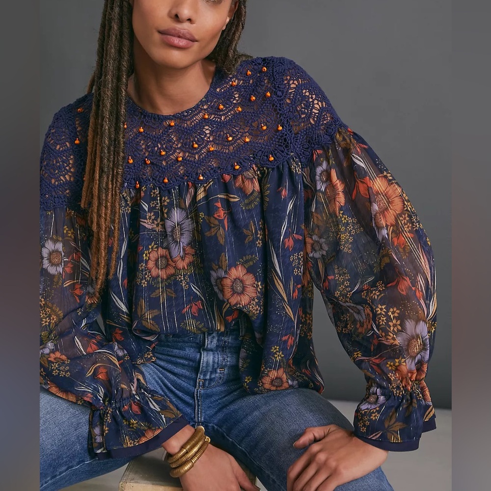 Anthropologie Cristy Crochet Blouse by
Mynah